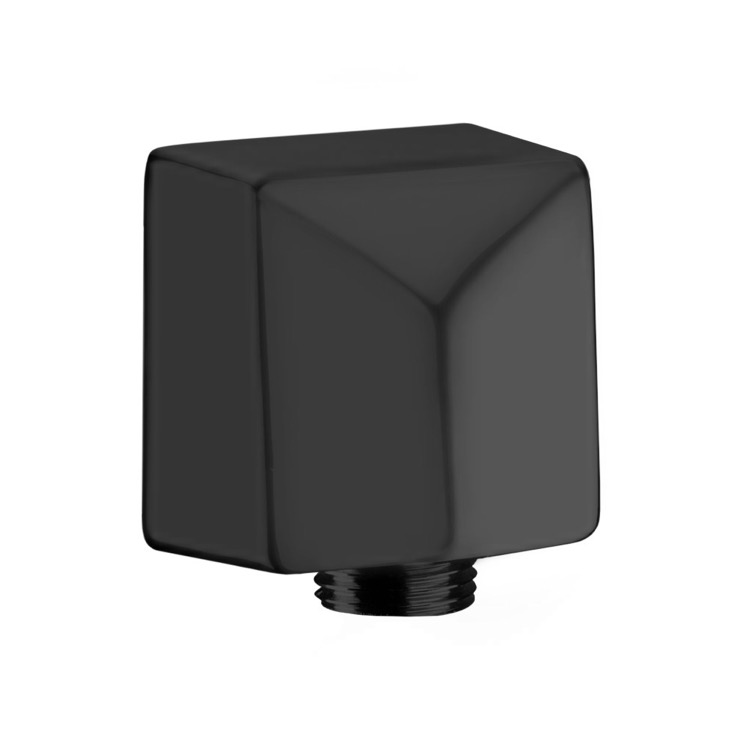 Wall Outlet, Remer 309SUS-NO, Squared Matte Black Water Punch Connection